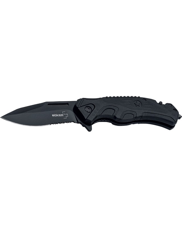 Boker Plus Savior 2 12C27 stainless steel black finish blade blade GFN handle