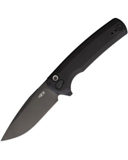Zero Tolerance  S45VN steel DLC finish black titanium handle button lock flipper
