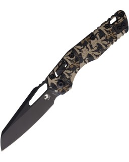 Microtech MSI M390MK steel black finish blade Ram-Lok Claw pattern Polymer handle