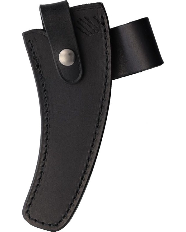 Bastinelli Reaper Tac Full Tang N690 stainless steel compact battle axe black G10 handle wrapped handle black leather be