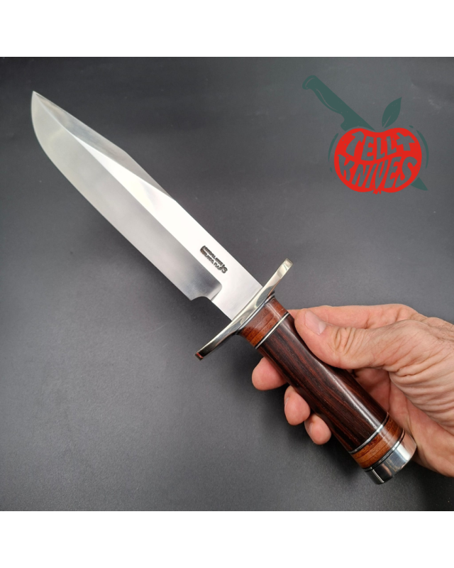 Randall Made Knives Model 12-9 Sportsman Bowie 14 grind forged stainless steel ironwood handle nickel silver guard black