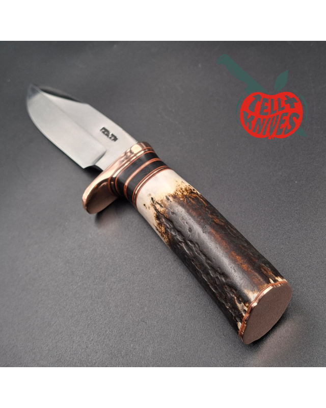 Randall Made Knives Model Combat Companion forged stainless steel blade stag handle copper guard and butt plate