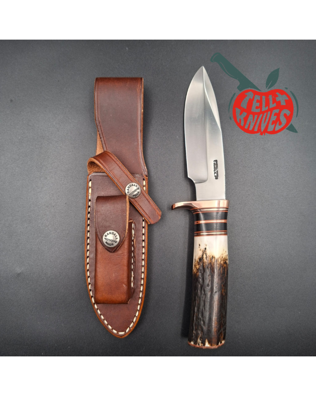 Randall Made Knives Model Combat Companion forged stainless steel blade stag handle copper guard and butt plate