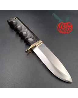 Randall Made Knives Vintage 80ies Model Fireman Special forged stainless steel green micarta four fingers grip handle