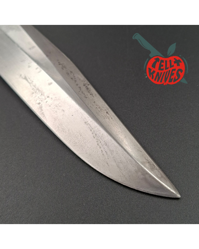 Randall Made Knives Vintage 80ies Model 1-7 forged carbon steel stacked leather handle brown leather sheath