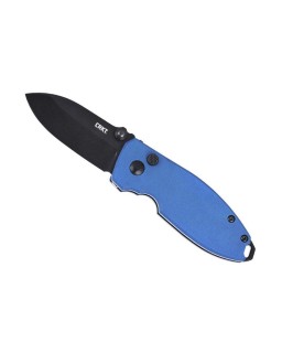 CRKT Squid Button Lock Folding Knife D2 Steel Blue Micarta Handle