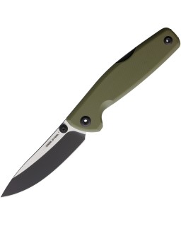 Real Steel Yak Folding Knife  14C28N Steel Green G10 Handle