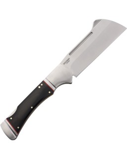 Rough Rider Camp Side Cleaver Lockback stainless steel black micarta handle