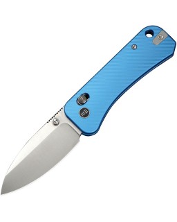 WE Knife Co Banter 2 Crossbar Lock S35VN steel satin finish blade Blue Aluminium handle