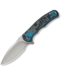 Mini Praxis Linerlock S35VN steel satin finish blade Artic Storm Carbon Fiber handle flipper