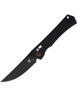 Cobratec Knives Legacy folding knife D2 steel black finish Crossbar Lock Black G10 handle