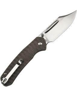 CJRB Bowie Pyrite AR-SFII steel satin finish Button Lock od green canva micarta handle