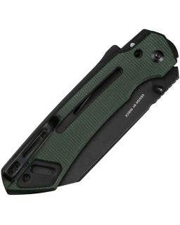 CIVIVI Buster FG Nitro-V steel blackwash finish Superlock Green Canva Micarta handle