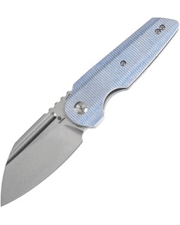 Tenable Rafe L Folding Knife Blue Micarta Handle Stonewashed 14C28N Blade