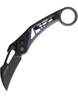 HIGHTRON Cyroclaw Karambit Button Lock folding knife M390 steel black PVD coated blade Black luminescent acrylic handle