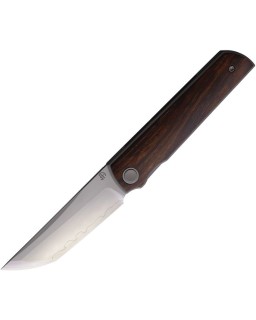 North Mountain Blade Chop 4 SAN MAI Tanto SLD-Magic Steel Linerlock Ironwood handle Front Flipper