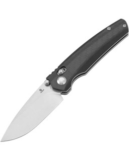 Tenable Raven Folding Knife Twill CF G10 Handle Stonewashed 14C28N Stainless steel Blade crossbar lock