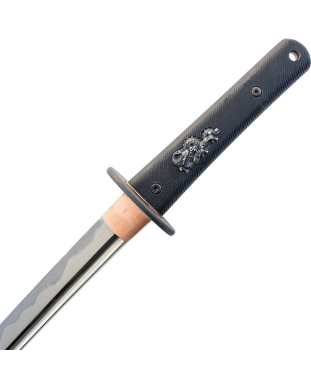 Dragon King Modern Wakizashi Bohi 1566 Carbon steel blade copper habaki and seppa silver dragon menuki