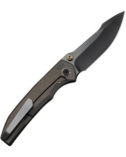 We Knife Co. Ryson Framelock M390 Premium Steel blackwash finish blade Bronze Titanium Handle