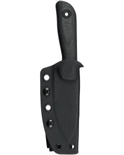 Kunwu Knives Stiffy P Fixed Blade Vanadis 8 steel black DLC finish Black canva micarta handle black kydex sheath