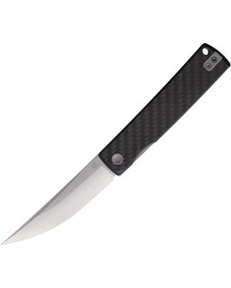 North Mountain Blade Kaiken SAN MAI Tanto SLD-Magic Steel Linerlock black carbon fiber handle