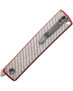 North Mountain Blade Kaiken SAN MAI Tanto SLD-Magic Steel Linerlock red grey carbon fiber handle