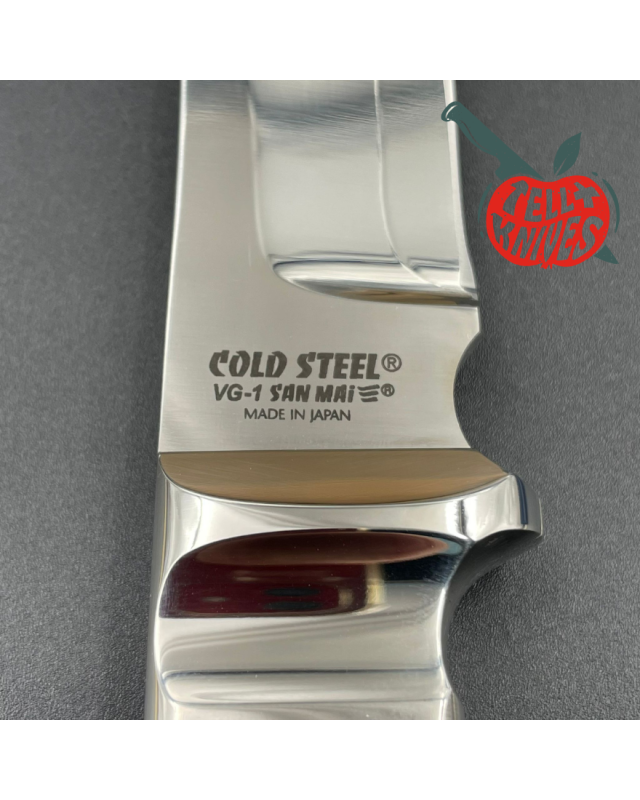 Cold Steel Pendleton Custom Classic Fixed Blade Knife VG-1 SAN MAI black micarta handle brown leather sheath