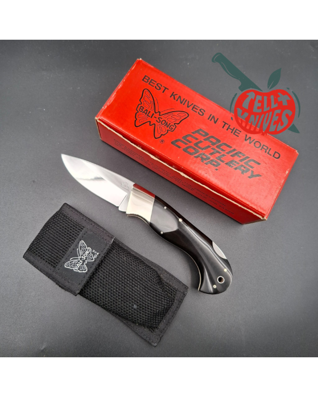 BENCHMADE Pacific Cutlery JODY SAMSON Folding Knife Model 910 stainless steel mirror finish blade black micarta handle