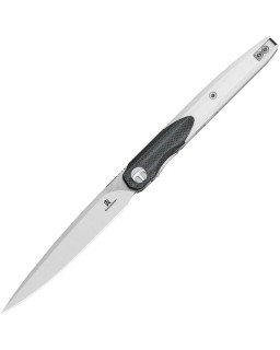 Bestech Knives Bestechman Lanza 14C28N Sandvik stainless steel blade black and white G10 handle