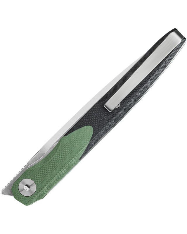 Bestech Knives Bestechman Lanza 14C28N Sandvik stainless steel blade black and green G10 handle
