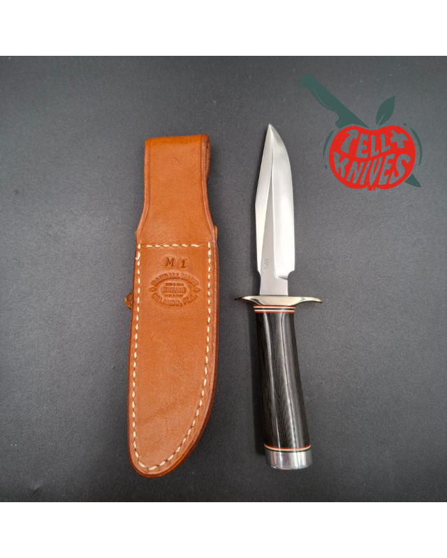 Randall Made Knives Model 1 Mini forged stainless steel black micarta handle Nickel Silver guard Duralumin pommel