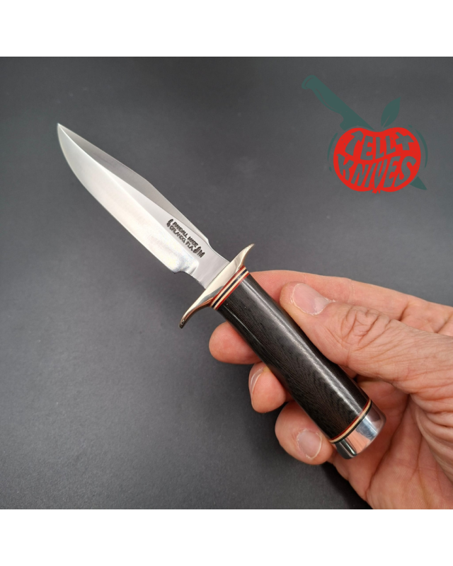 Randall Made Knives Model 1 Mini forged stainless steel black micarta handle Nickel Silver guard Duralumin pommel