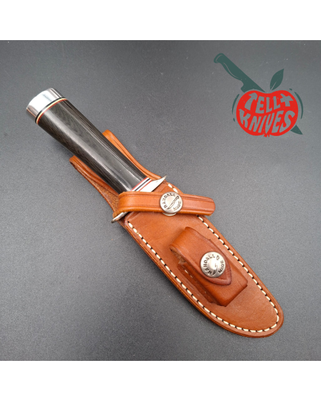 Randall Made Knives Model 1 Mini forged stainless steel black micarta handle Nickel Silver guard Duralumin pommel