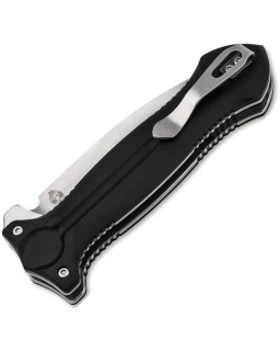 Boker Plus Cheus Linerlock stonewash finish VG-10 stainless spear point blade black G10 handle