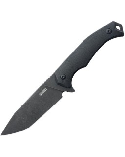 Kubey Swordfish Fixed Blade Knife AUS-10 stainless steel blackwash finish blade Black G10 handle KU184E