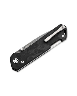 Böker Damast Jahresmesser 2026 Damascus blade Carbon Fiber handle Lukas Burnley Design 999pces Ltd Edition