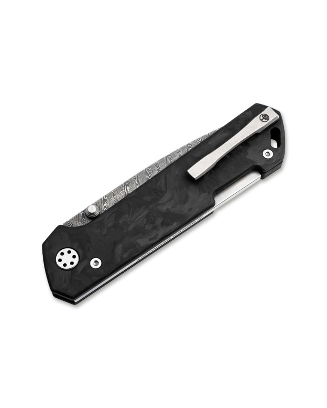 Böker Damast Jahresmesser 2026 Damascus blade Carbon Fiber handle Lukas Burnley Design 999pces Ltd Edition