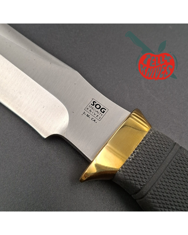 SOG Tech II SEKI JAPAN SK5 carbon steel blade satin finish brass guard Kraton handle Cordura sheath with original box
