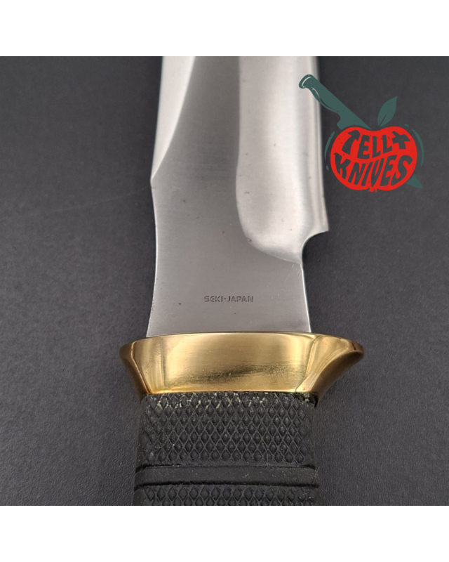 SOG Tech II SEKI JAPAN SK5 carbon steel blade satin finish brass guard Kraton handle Cordura sheath with original box