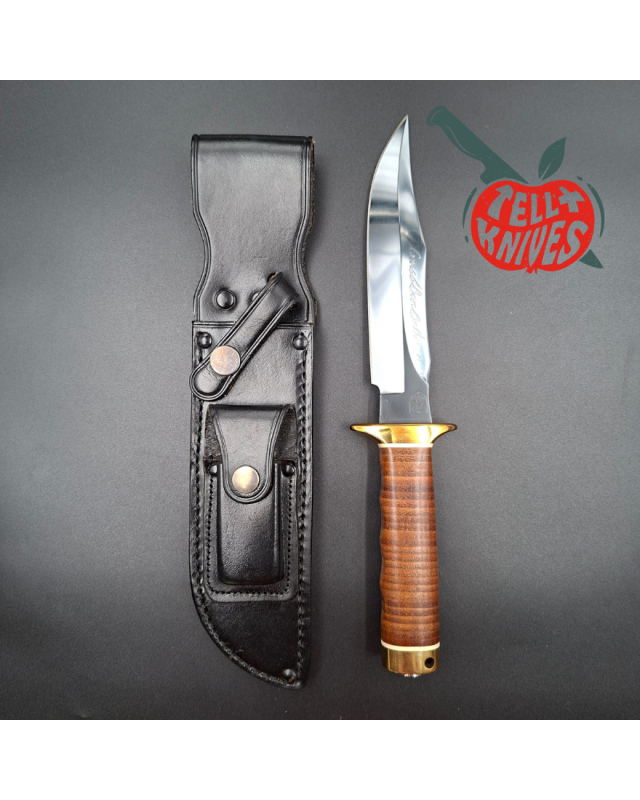 BÖKER HATTORI S1 Conrad Ben Baker 2002 Commemorative Edition - blued SK5 carbon steel blade stacked leather handle