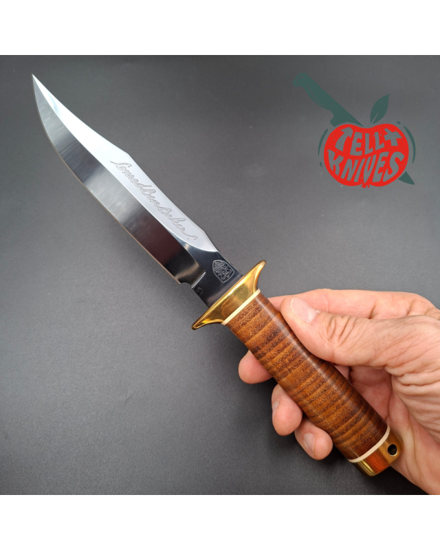 BÖKER HATTORI S1 Conrad Ben Baker 2002 Commemorative Edition - blued SK5 carbon steel blade stacked leather handle