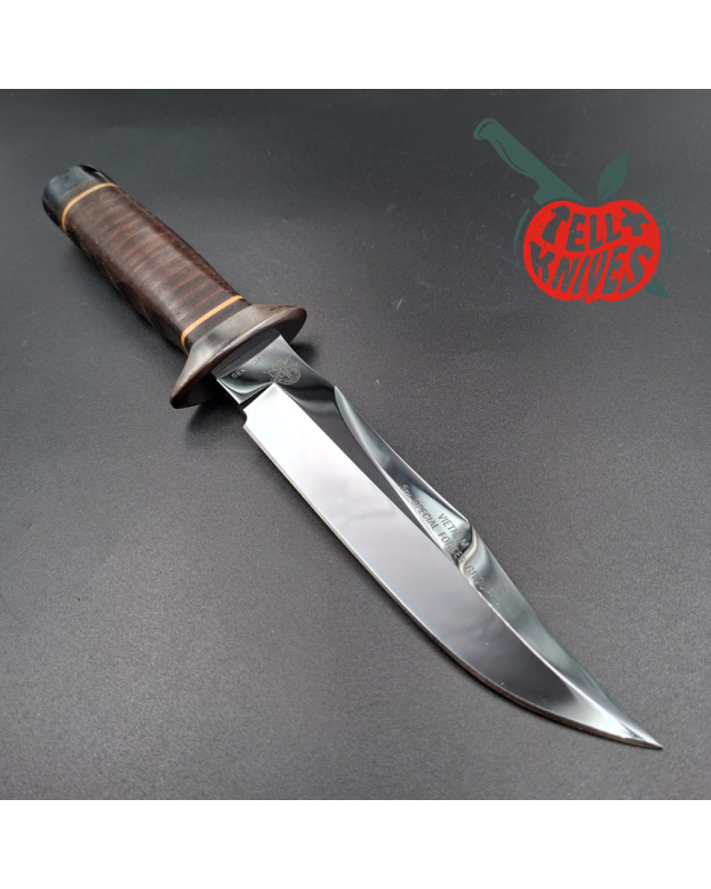 SOG S1 1986 5th Special Forces Group Vietnam - Numbered - blued SK5 carbon steel blade stacked leather handle black leat