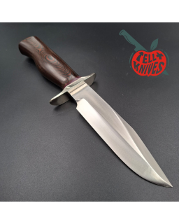 Randall Made Knives Model 15 5.5 Airman forged stainless steel black and red micarta handle nickel silver guard