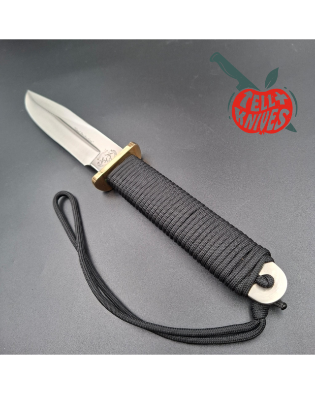 John EK - 1991/2004 Commando Bowie Final Edition 440C steel black paracord wrapped handle black nylon sheath