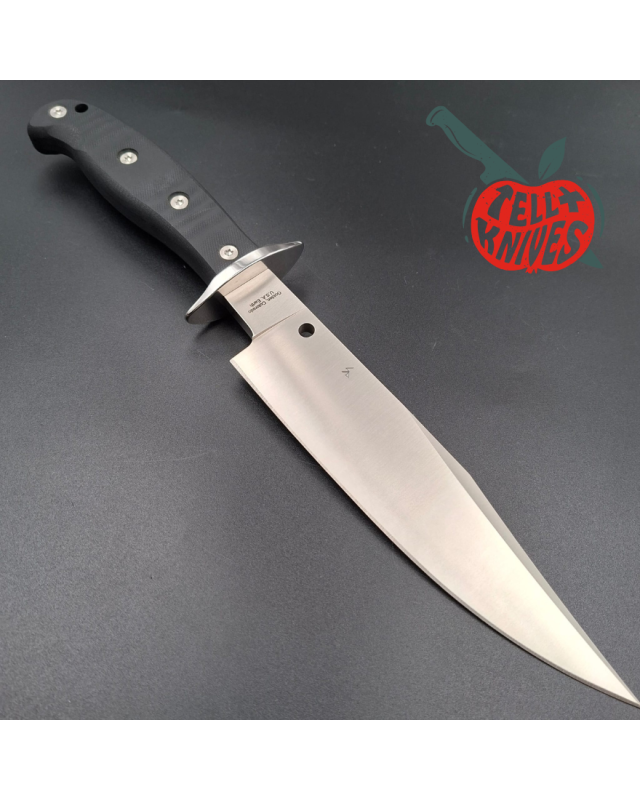 Spyderco Respect fixed blade CPM 154 stainless steel black G10 handle black nylon pouch