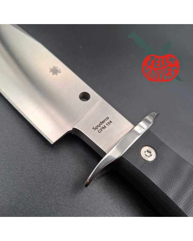 Spyderco Respect fixed blade CPM 154 stainless steel black G10 handle black nylon pouch