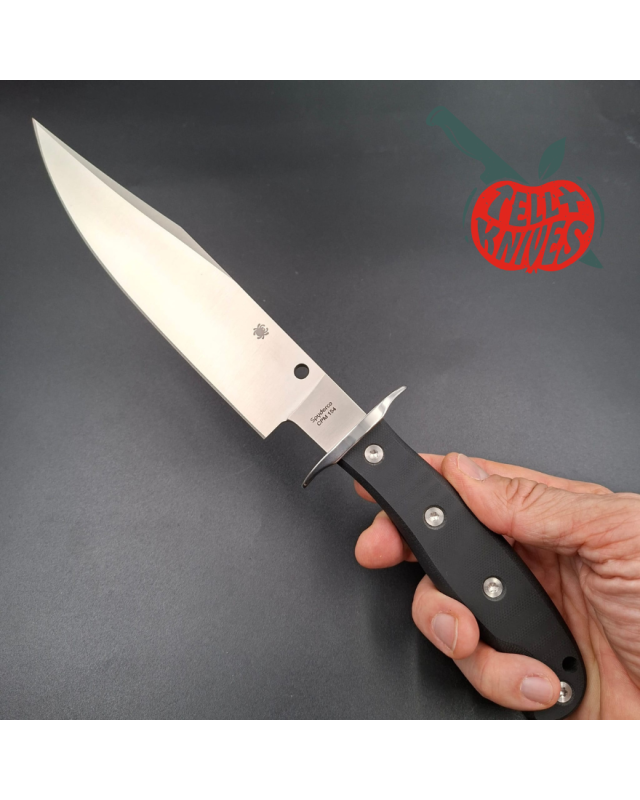 Spyderco Respect fixed blade CPM 154 stainless steel black G10 handle black nylon pouch