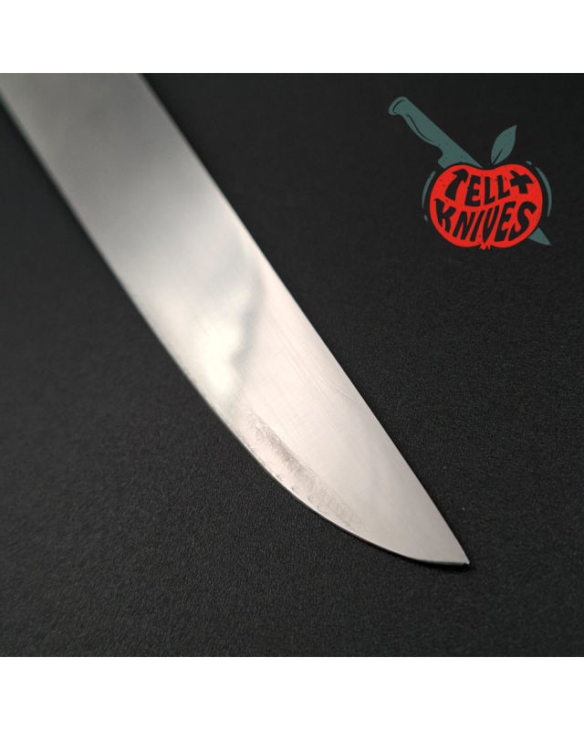 Kershaw fixed blade 1031 Fisher AUS8 stainless steel brass guard and pommel phenolic resin handle Hattori Design