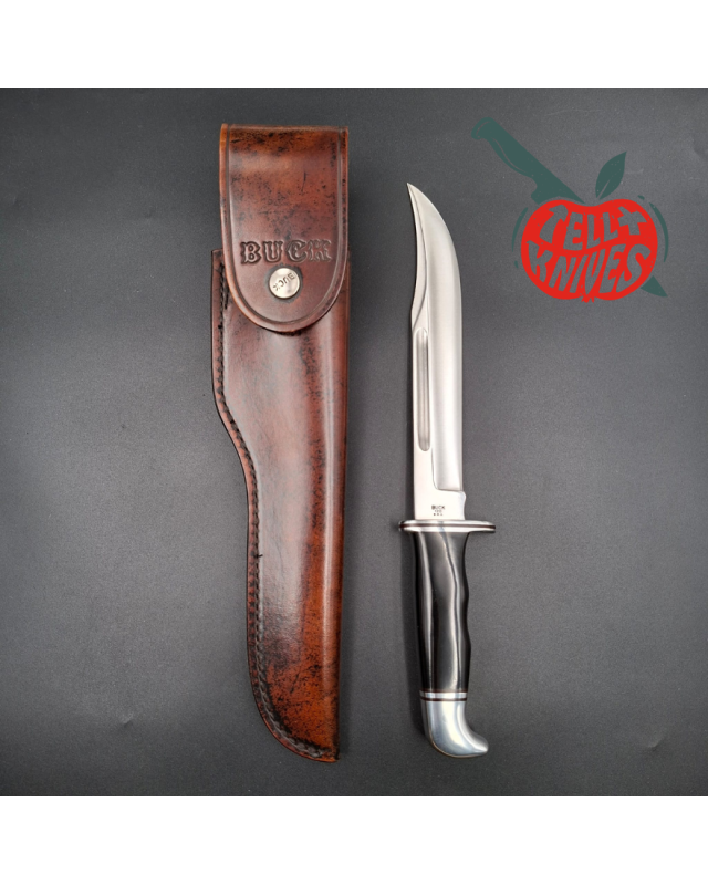 BUCK KNIVES 120 General fixed blade 1972-1986 420HC stainless steel black phenolic handle