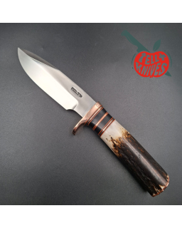 Randall Made Knives Model Combat Companion forged stainless steel blade stag handle copper guard and butt plate